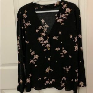 Floral, long sleeve blouse